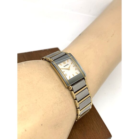 Rado Womens Watch 153.0383.3 Diastar Swiss Quartz Silver Dial Two Tone Tank 18mm - Picture 5 of 13